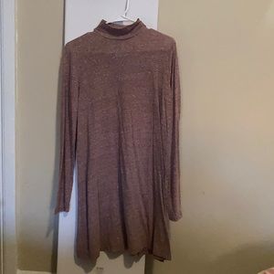 Mock turtleneck dress